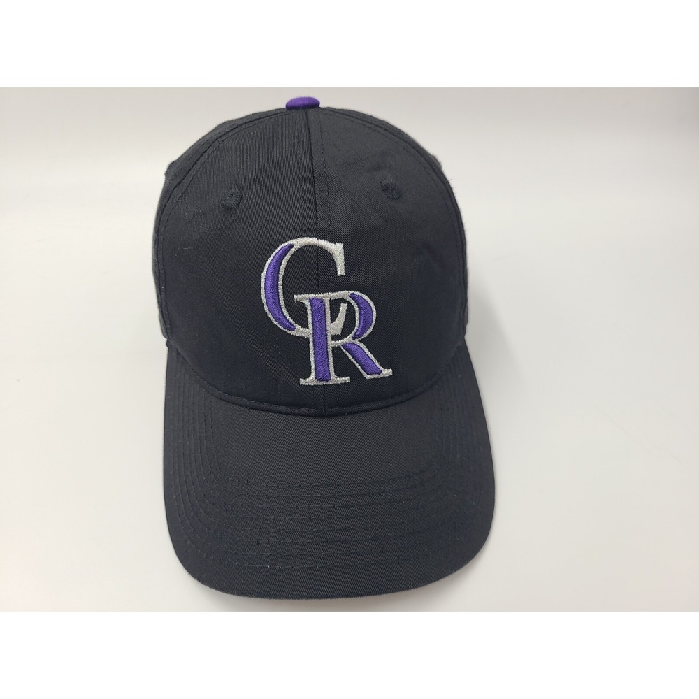 Colorado Rockies Outdoor Cap S-M Adjustable‎ Hat MLB Baseball Black Purple Logo